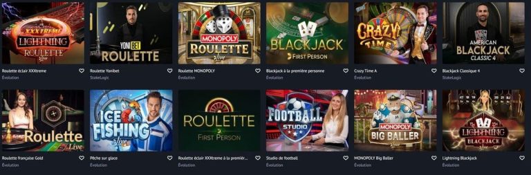 Yonibet Casino jeux table