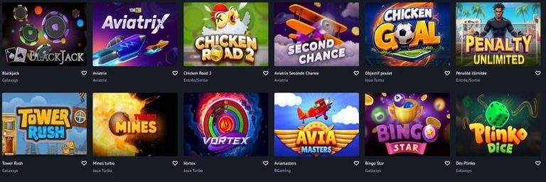 Yonibet Casino mini jeux